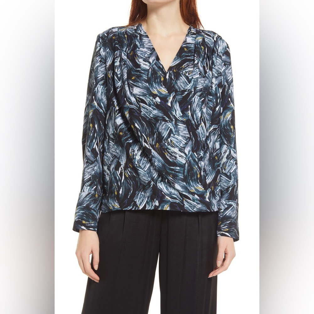 Nordstrom Faux Wrap Blouse NWT